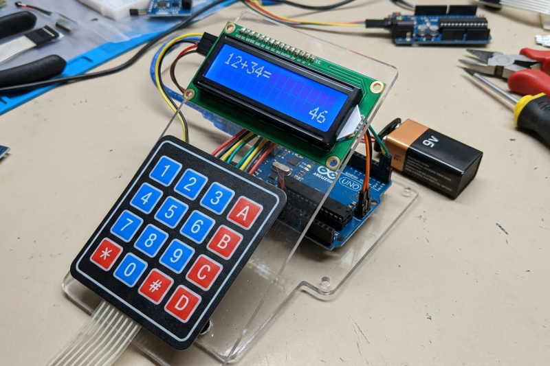 สร้างเครื่องคิดเลขพกพาด้วย Arduino และ Membrane Keypad (จอ LCD I2C)