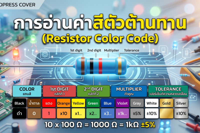 การอ่านค่าสีตัวต้านทาน (Resistor Color Code)